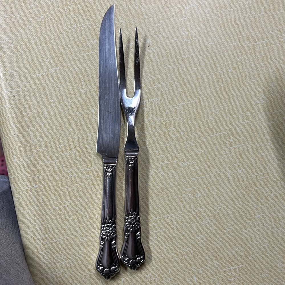 2 Piece Silverplate Carving Set by Wm A Rogers/Oneida